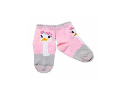  Bavlněné ponožky Pštros - světle růžové