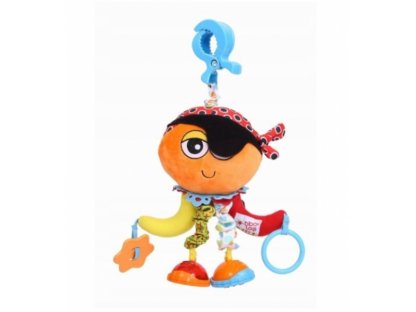 Biba Toys Závěsná plyšová hračka s vibrací a chrastítky, Chobotnice Pirát