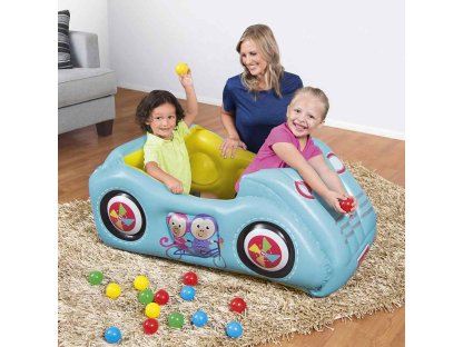 Dětské nafukovací autíčko Fisher-Price s míčky 119x79x51 cm