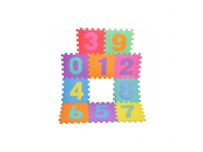 Dětské pěnové puzzle 29 x 29 cm, Číslice - barevné
