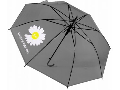 Dětský průhledný holový deštník Kopretina - černý, Tulimi