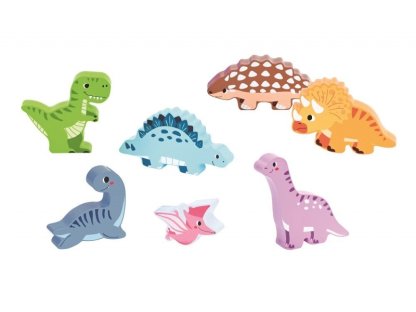 Dřevěné 3D puzzle - dinosauři