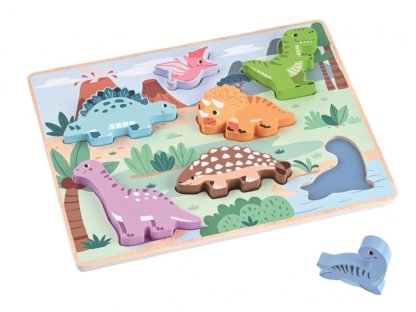 Dřevěné 3D puzzle - dinosauři