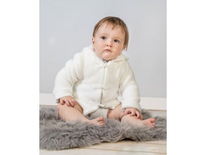 Dvouvrstvá kojenecká bundička, svetřík- šedý, vel. 62 2