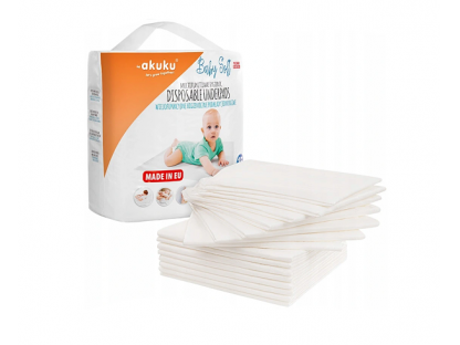 Jednorázové hygienické podložky Akuku Baby Soft - 15ks