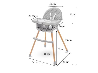 Jídelní židlička Baby Mix Freja wooden