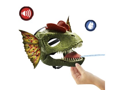 JW DILOPHOSAURUS MASKA NA OBLIČEJ SE ZVUKY