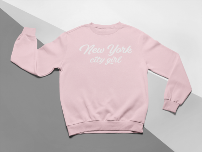 KIDSBEE Moderní dětská dívčí mikina New York City Girl - růžová