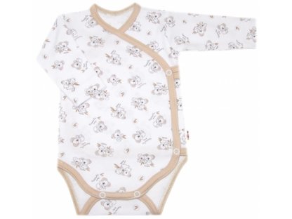 Kojenecké body dl.rukáv, zap. bokem, bavlna Koala Basic 2
