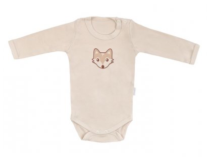 Kojenecké body dlouhý rukáv, Baby Fox - béžová