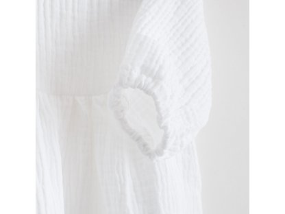 Kojenecké mušelínové šaty s dlouhým rukávem New Baby Elizabeth bílá 2