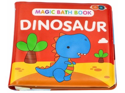 Kouzelná knížka do vany Barney&amp;Buddy  - Dinosaurus - červená