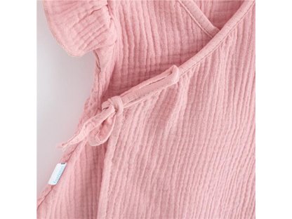 Letní kojenecké mušelínové šaty New Baby Soft dress růžová 2