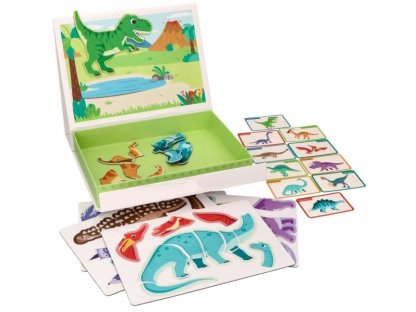 Magnetická vkládačka/puzzle Adam Toys, Dinosaurus