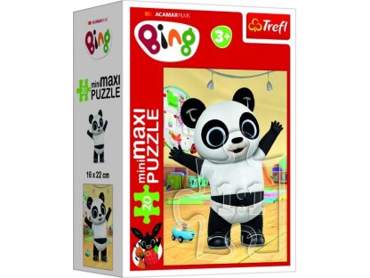 Minipuzzle miniMaxi 20 dílků Bingovi přátelé/Králíček Bing 4 druhy v krabičce 8x11cm