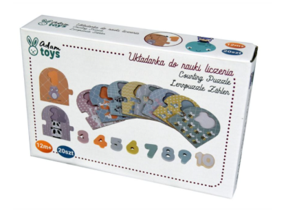 Naučné dřevěné puzzle - počítání, Adam Toys 2