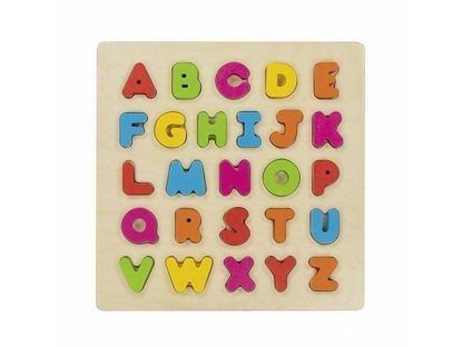 Naučné dřevěné vkládací 3D puzzle , Abeceda
