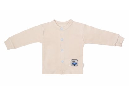Novorozenecká bavlněná košilka, kabátek, Čísla - béžová