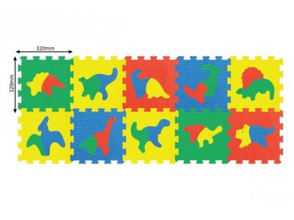 Pěnové puzzle Dinosauři 30x30cm 10ks v sáčku 2