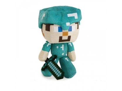 Plyšová hračka Minecraft Steve diamantový mini 16cm