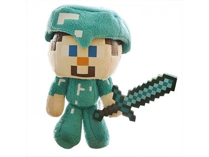 Plyšová hračka Minecraft Steve diamantový mini 16cm