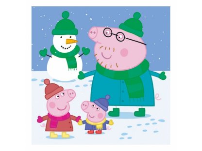 Puzzle 3x55 Prasátko Peppa 2