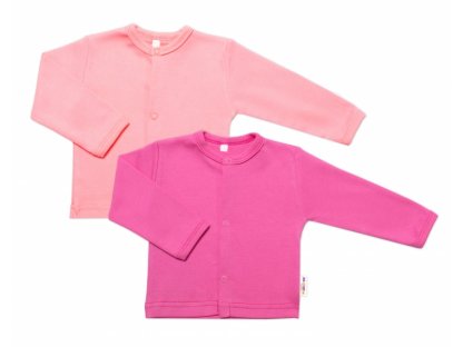 Sada 2 bavlněných košilek,  Basic Pastel, růžová/meruňková, vel. 62