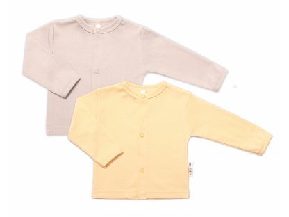 Sada 2 bavlněných košilek,  Basic Pastel, žlutá/béžová, vel. 62