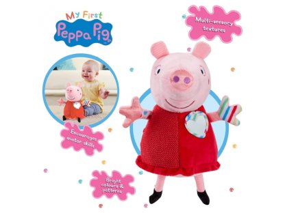 Smyslová edukační hračka PEPPAPIG, plyšová, 12,5cm 2