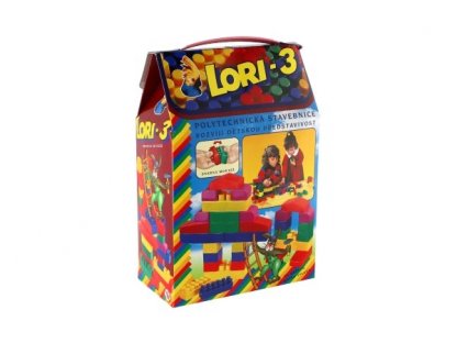 Stavebnice LORI 3 plast 50ks v krabici 19x28x10cm 2