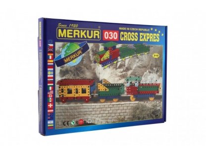 Stavebnice MERKUR 030 Cross expres 10 modelů 310ks v krabici 36x27x3cm