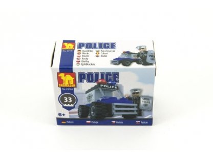 Stavebnice  Policie Auto 23101 33ks v krabici 9,5x7x4,5cm