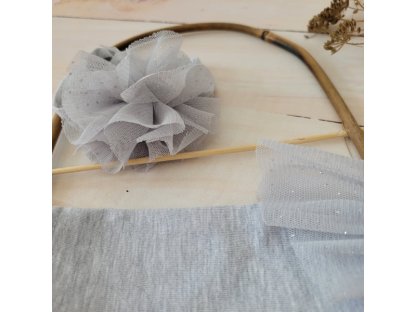 Sukničkobody dl. rukáv s týlovou sukní + čelenka, 2D, bavlna