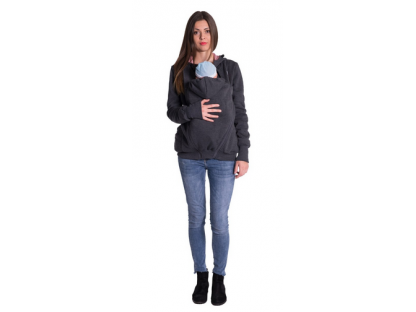 Těhotenská a nosící mikina  - granát jeans