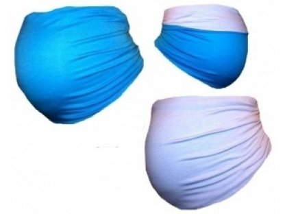 Těhotenský pás DUO - modrá s bílou
