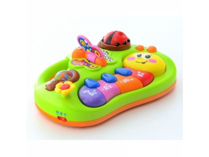 Tulimi Elektronické piánko, Housenka, oranžové/zelené 2