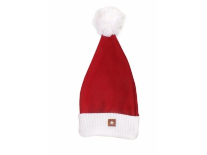 Z&Z Vánoční pletená čepice Baby Santa, červená, vel. 98/104