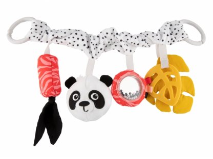 Závěsná plyšová hračka s chrastítkem Canpol Babies Panda