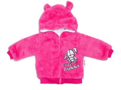 Zimní kabátek chlupáčková bundička s kapucí Cute Bunny Baby Nellys