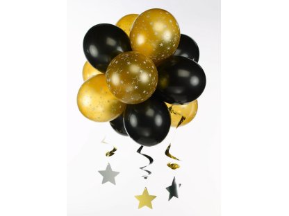 Balónky metalické - 090 BLACK - balonky.cz