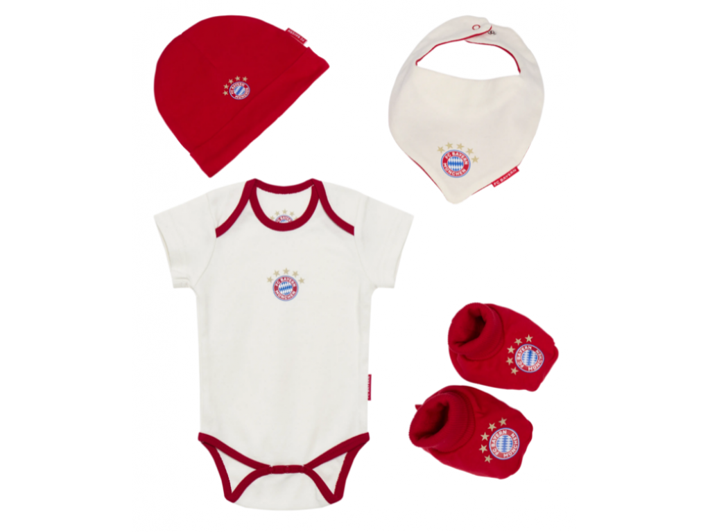 baby set FC Bayern München - body, čepice, bryndáček, botičky