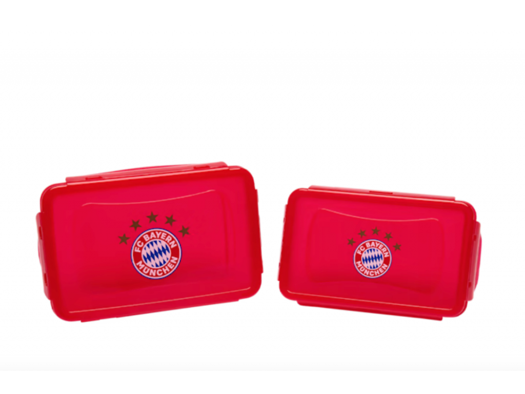 Box DUO na svačinu FC Bayern München 2ks, červený 