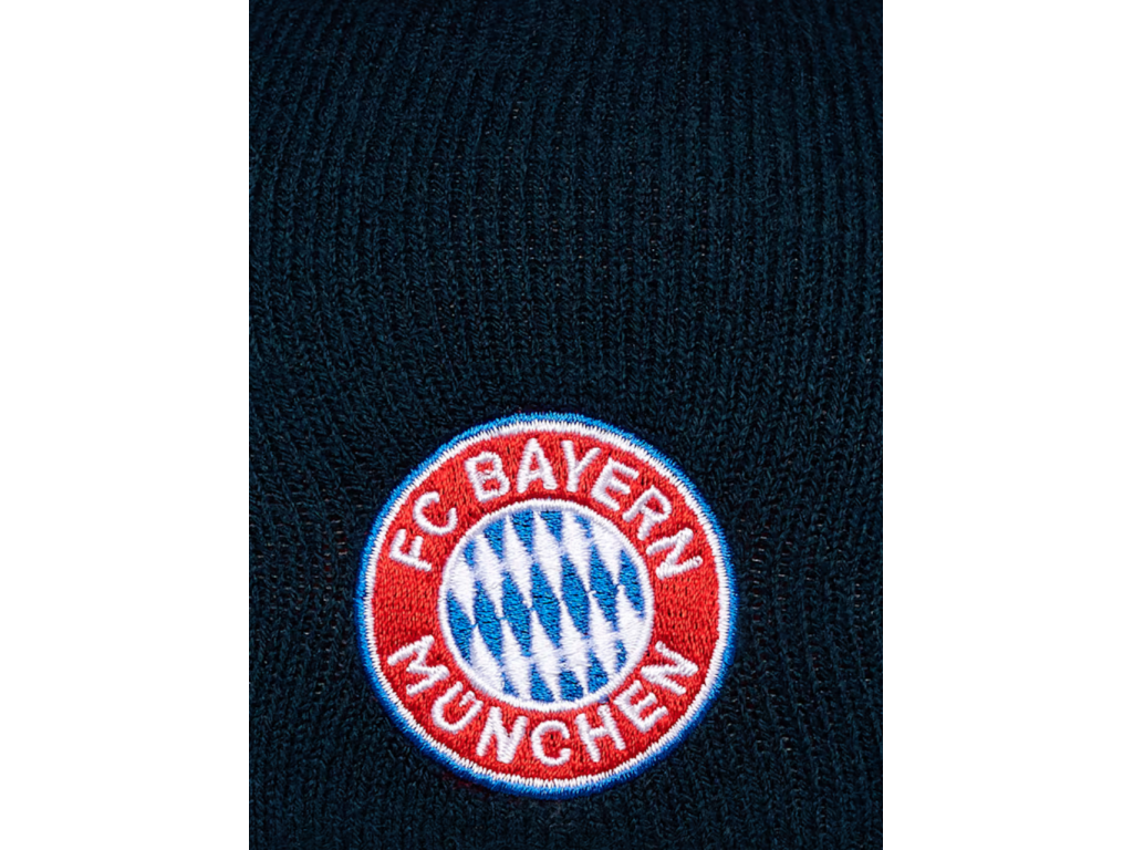 detská pletená čiapka obojstranná FC Bayern München, modrá, červená