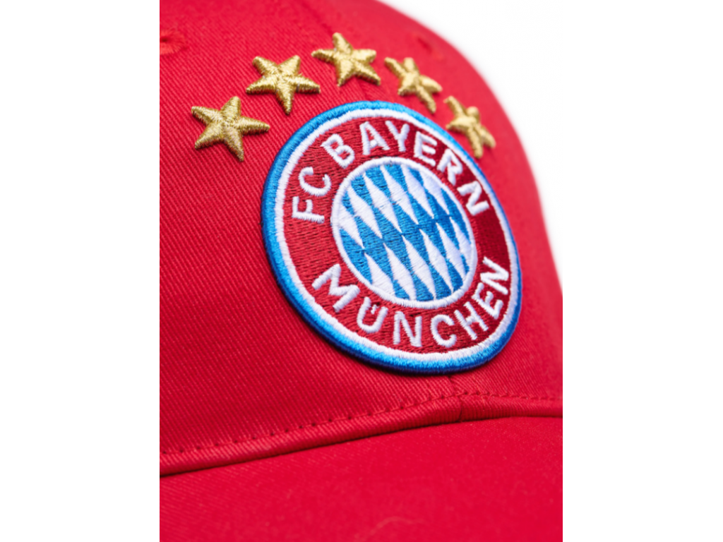 Șapcă pentru copii cu sigla 5 stele FC Bayern München, roșie