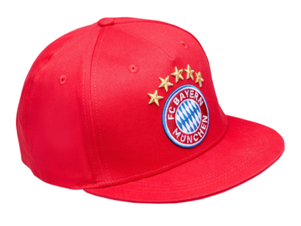 Șapcă Snapback pentru copii cu sigla FC Bayern München de 5 stele, roșie