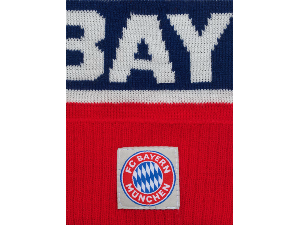 Șapcă de iarnă pentru copii FC Bayern München, alb / roșu / albastru