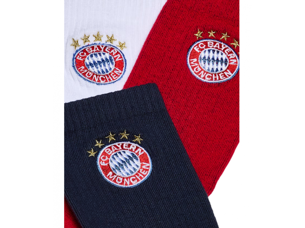 șosete pentru copii - 3 perechi FC Bayern München Unisex Crew