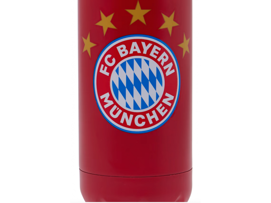 Sticla de baut din aluminiu cu sigla 5 stele FC Bayern München, rosu, 0,5l