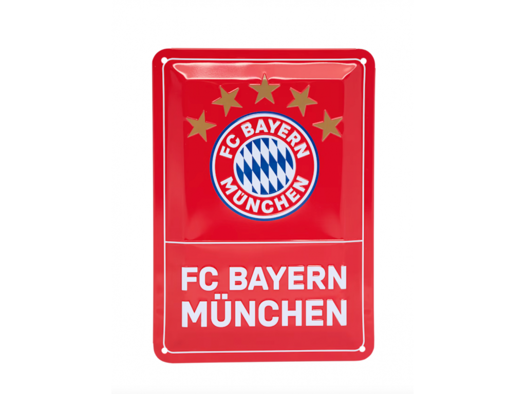 Set de tablă metalică de 2 Red FC Bayern München