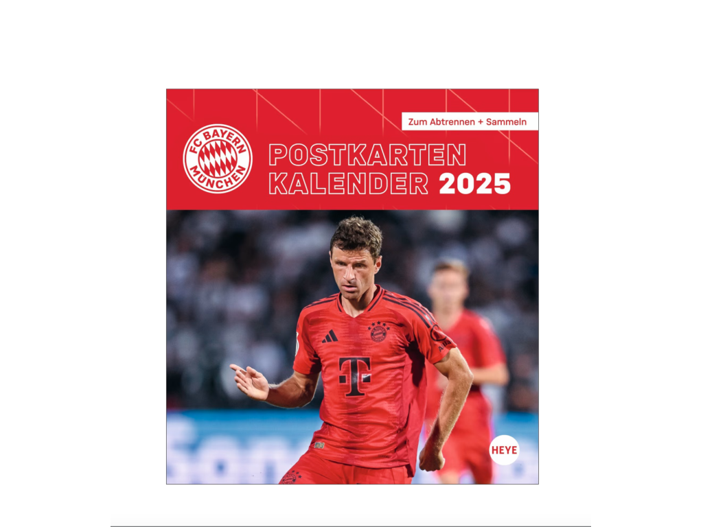 nástěnný kalendář 2025 Postkalendar FC Bayern München